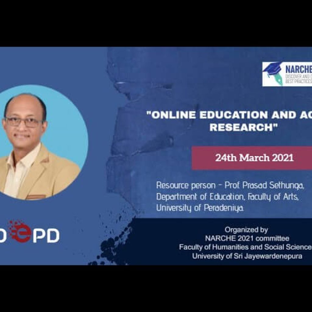 Workshop on 'Online Education and Action Research' by NARCHE 2021