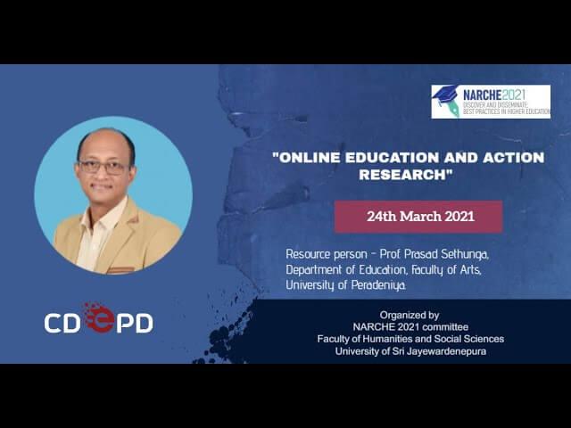 Workshop on 'Online Education and Action Research' by NARCHE 2021